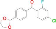 4-chloro-4'-(1,3-dioxolan-2-yl)-2-fluorobenzophenone