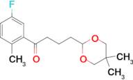 4-(5,5-dimethyl-1,3-dioxan-2-yl)-5'-fluoro-2'-methylbutyrophenone