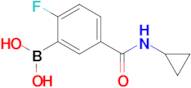 (5-(Cyclopropylcarbamoyl)-2-fluorophenyl)boronic acid