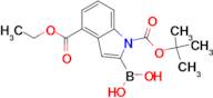 (1-(tert-Butoxycarbonyl)-4-(ethoxycarbonyl)-1H-indol-2-yl)boronic acid