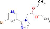 3-Bromo-5-(1-(2,2-diethoxyethyl)-1H-imidazol-2-yl)pyridine