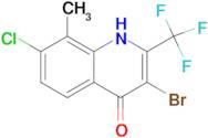 3-Bromo-7-chloro-8-methyl-2-(trifluoromethyl)quinolin-4-ol