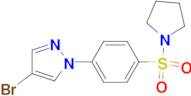 4-Bromo-1-(4-(pyrrolidin-1-ylsulfonyl)phenyl)-1H-pyrazole