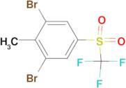1,3-Dibromo-2-methyl-5-((trifluoromethyl)sulfonyl)benzene