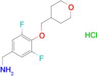 [3,5-Difluoro-4-(oxan-4-ylmethoxy)phenyl]methanamine hydrochloride