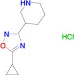 3-(5-Cyclopropyl-1,2,4-oxadiazol-3-yl)piperidine hydrochloride