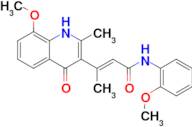 (E)-3-(4-Hydroxy-8-methoxy-2-methylquinolin-3-yl)-N-(2-methoxyphenyl)but-2-enamide