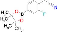 2-(2-Fluoro-4-(4,4,5,5-tetramethyl-1,3,2-dioxaborolan-2-yl)phenyl)acetonitrile