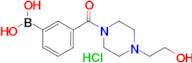 (3-(4-(2-Hydroxyethyl)piperazine-1-carbonyl)phenyl)boronic acid hydrochloride