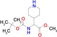 Methyl 2-((tert-butoxycarbonyl)amino)-2-(piperidin-4-yl)acetate