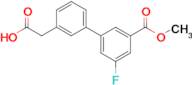 2-(3'-Fluoro-5'-(methoxycarbonyl)-[1,1'-biphenyl]-3-yl)acetic acid