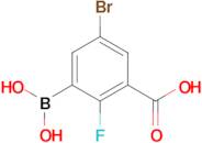 3-Borono-5-bromo-2-fluorobenzoic acid