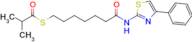 S-(7-Oxo-7-((4-phenylthiazol-2-yl)amino)heptyl) 2-methylpropanethioate