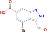 4-Bromo-3-formyl-1H-indazole-6-carboxylic acid