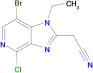 2-(7-Bromo-4-chloro-1-ethyl-1H-imidazo[4,5-c]pyridin-2-yl)acetonitrile