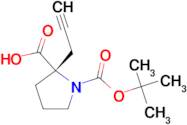 (S)-1-(tert-Butoxycarbonyl)-2-(prop-2-yn-1-yl)pyrrolidine-2-carboxylic acid