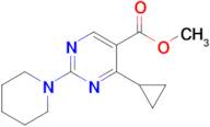 Methyl 4-cyclopropyl-2-(piperidin-1-yl)pyrimidine-5-carboxylate