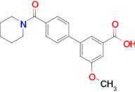 5-Methoxy-4'-(piperidine-1-carbonyl)-[1,1'-biphenyl]-3-carboxylic acid