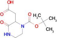2-(1-(tert-Butoxycarbonyl)-3-oxopiperazin-2-yl)acetic acid