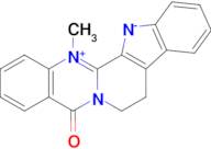 14-Methyl-5-oxo-7,8-dihydro-5H-indolo[2',3':3,4]pyrido[2,1-b]quinazolin-14-ium-13-ide