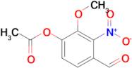 4-Formyl-2-methoxy-3-nitrophenyl acetate