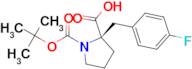 (R)-1-(tert-Butoxycarbonyl)-2-(4-fluorobenzyl)pyrrolidine-2-carboxylic acid