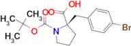 (R)-2-(4-Bromobenzyl)-1-(tert-butoxycarbonyl)pyrrolidine-2-carboxylic acid