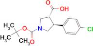 trans-1-(tert-Butoxycarbonyl)-4-(4-chlorophenyl)pyrrolidine-3-carboxylic acid