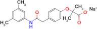 Sodium 2-(4-(2-((3,5-dimethylphenyl)amino)-2-oxoethyl)phenoxy)-2-methylpropanoate