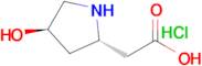 2-((2S,4R)-4-Hydroxypyrrolidin-2-yl)acetic acid hydrochloride