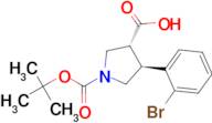 (3R,4S)-4-(2-Bromophenyl)-1-(tert-butoxycarbonyl)pyrrolidine-3-carboxylic acid