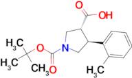 (3R,4S)-1-(tert-Butoxycarbonyl)-4-(o-tolyl)pyrrolidine-3-carboxylic acid