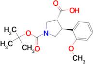 (3R,4S)-1-(tert-Butoxycarbonyl)-4-(2-methoxyphenyl)pyrrolidine-3-carboxylic acid