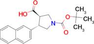 (3R,4S)-1-(tert-Butoxycarbonyl)-4-(naphthalen-2-yl)pyrrolidine-3-carboxylic acid