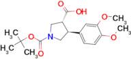 (3R,4S)-1-(tert-Butoxycarbonyl)-4-(3,4-dimethoxyphenyl)pyrrolidine-3-carboxylic acid