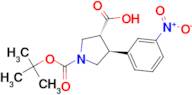 (3R,4S)-1-(tert-Butoxycarbonyl)-4-(3-nitrophenyl)pyrrolidine-3-carboxylic acid