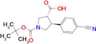 (3R,4S)-1-(tert-Butoxycarbonyl)-4-(4-cyanophenyl)pyrrolidine-3-carboxylic acid