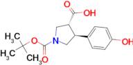 (3R,4S)-1-(tert-Butoxycarbonyl)-4-(4-hydroxyphenyl)pyrrolidine-3-carboxylic acid