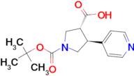 (3R,4S)-1-(tert-Butoxycarbonyl)-4-(pyridin-4-yl)pyrrolidine-3-carboxylic acid