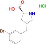 (2S,4R)-4-(3-Bromobenzyl)pyrrolidine-2-carboxylic acid hydrochloride