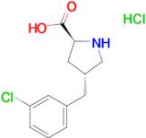 (2S,4R)-4-(3-Chlorobenzyl)pyrrolidine-2-carboxylic acid hydrochloride