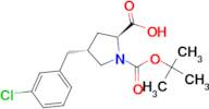 (2S,4R)-1-(tert-Butoxycarbonyl)-4-(3-chlorobenzyl)pyrrolidine-2-carboxylic acid