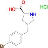 (2S,4R)-4-(4-Bromobenzyl)pyrrolidine-2-carboxylic acid hydrochloride