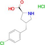 (2S,4R)-4-(4-Chlorobenzyl)pyrrolidine-2-carboxylic acid hydrochloride