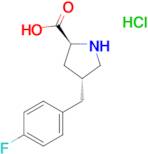 (2S,4R)-4-(4-Fluorobenzyl)pyrrolidine-2-carboxylic acid hydrochloride