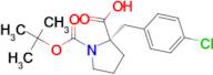 (S)-1-(tert-Butoxycarbonyl)-2-(4-chlorobenzyl)pyrrolidine-2-carboxylic acid