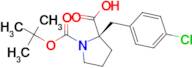 (R)-1-(tert-Butoxycarbonyl)-2-(4-chlorobenzyl)pyrrolidine-2-carboxylic acid