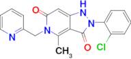 2-(2-Chlorophenyl)-4-methyl-5-(pyridin-2-ylmethyl)-1H-pyrazolo[4,3-c]pyridine-3,6(2H,5H)-dione