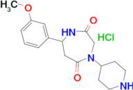 7-(3-methoxyphenyl)-4-piperidin-4-yl-1,4-diazepane-2,5-dione hydrochloride