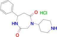 7-phenyl-4-piperidin-4-yl-1,4-diazepane-2,5-dione hydrochloride